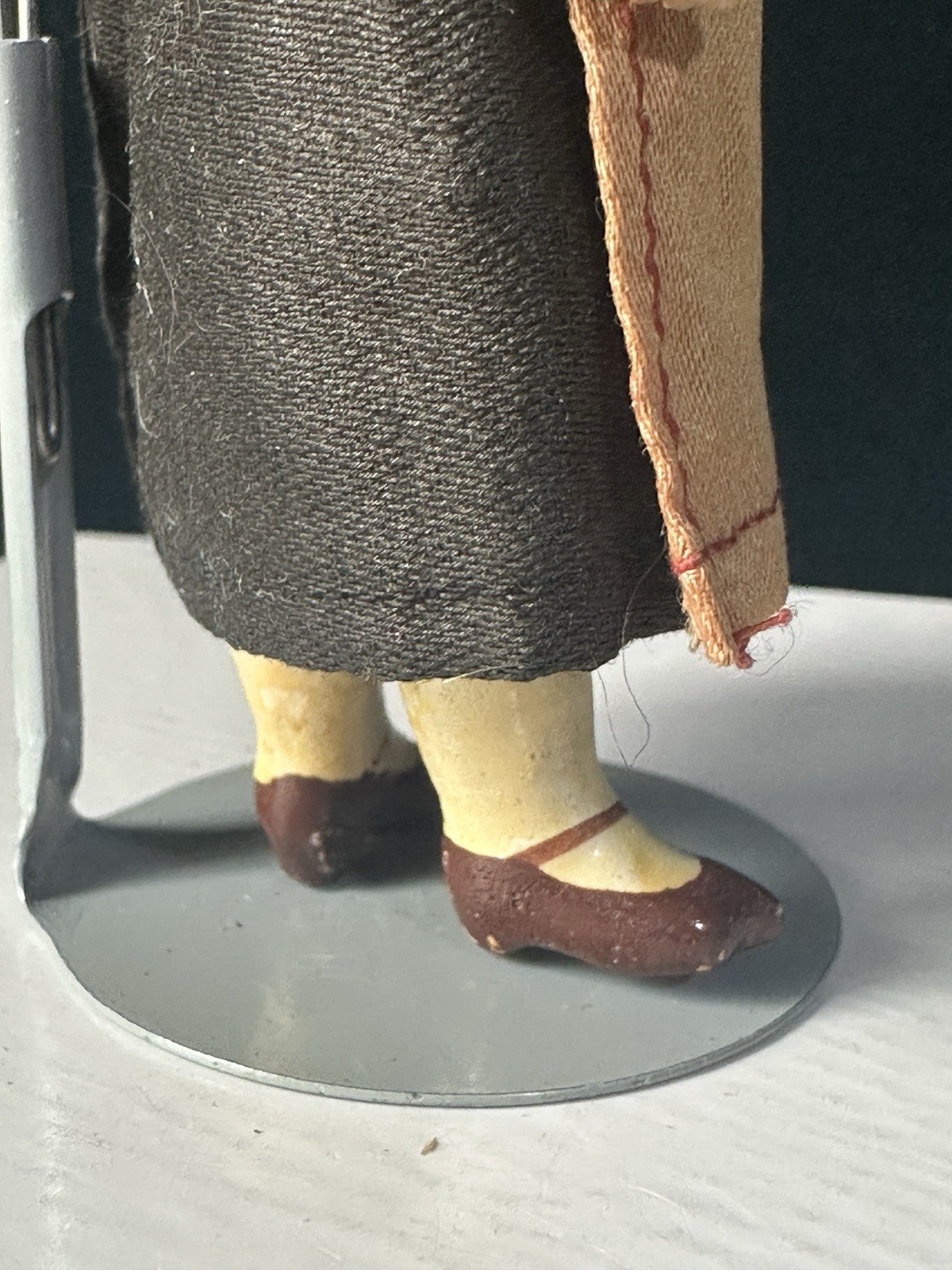 Antique German 5” Mignonette Doll Bisque Head Composition Body Painted Shoes