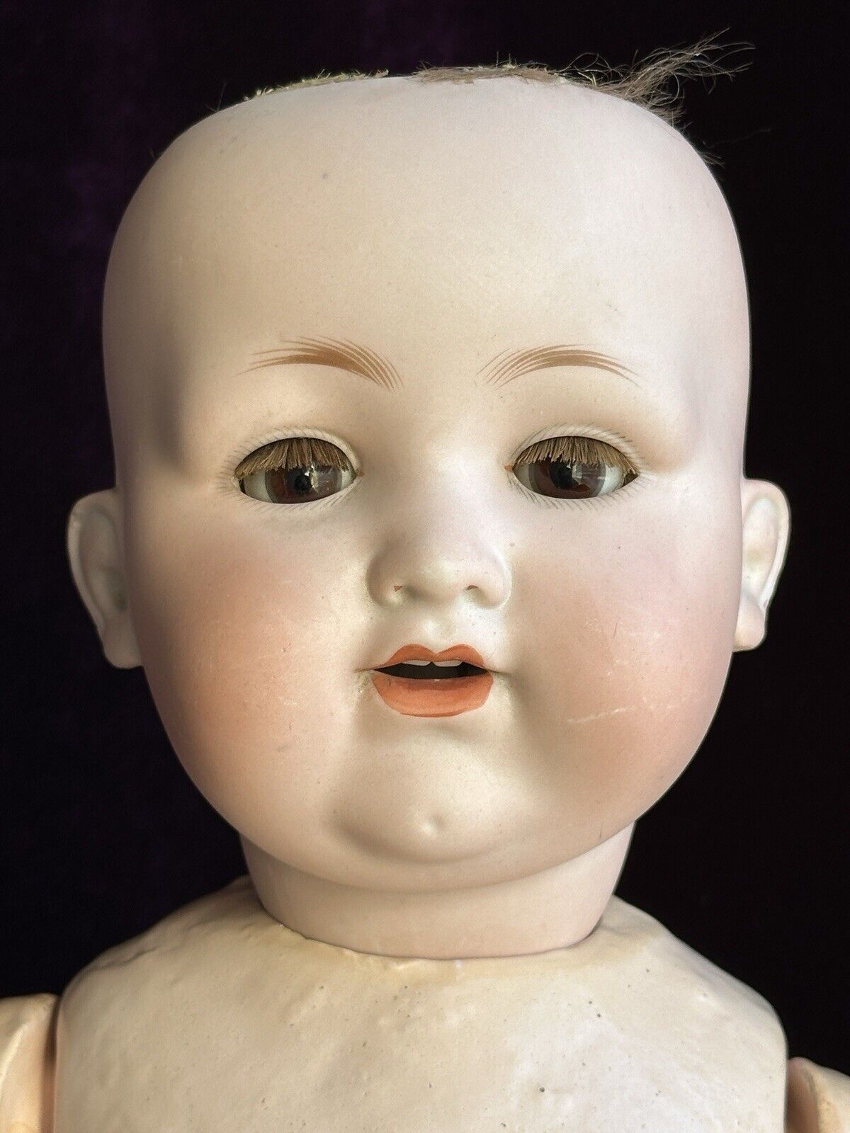 Large Antique German 23” Armand Marseille 990 Bisque Head Baby Doll