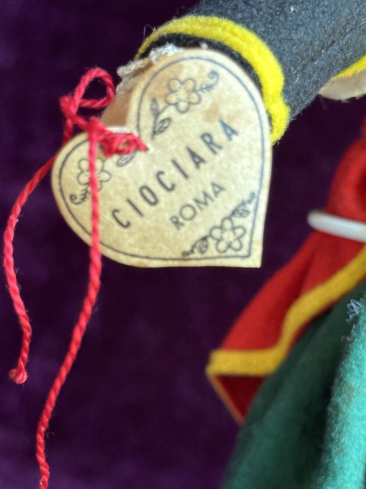 Vintage Italian 9” Lenci Mascotte Felt Cloth Doll with Tags