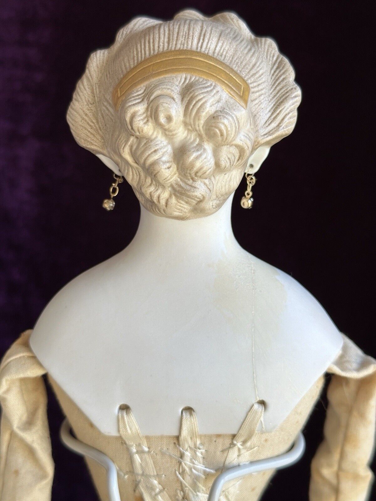 Antique German 18” Countess Dagmar Parian China Head Doll