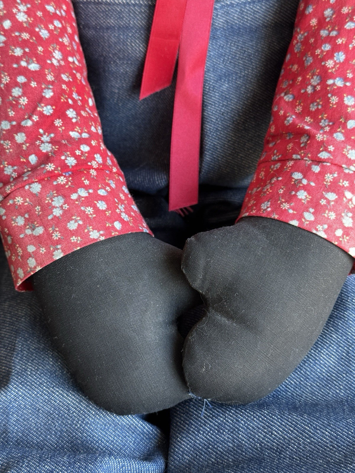 Huge Vintage 39” Artist Cloth African American Dark Complexion Boy Doll