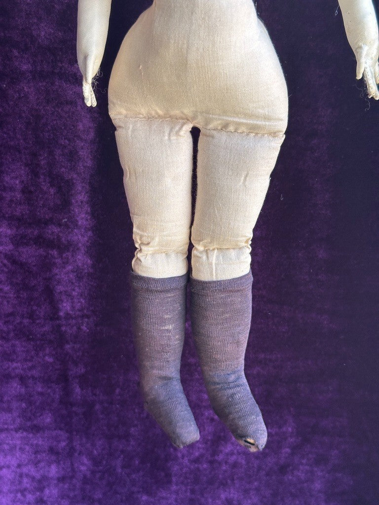 Rare Antique German 18” Belton Solid Domed Bisque Shoulder Head Fashion Doll