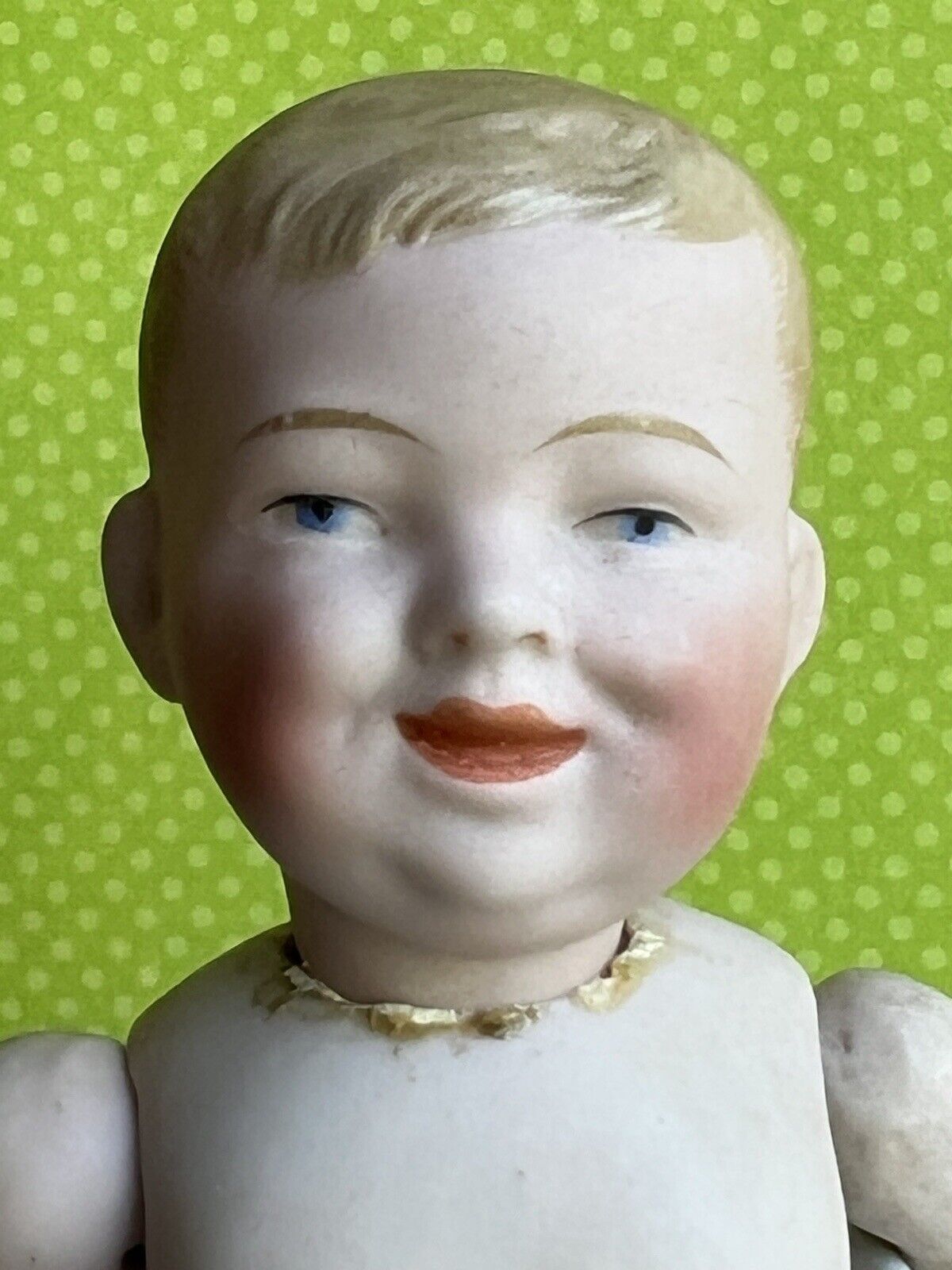 Antique German 6.25” Kestner All Bisque Character Boy Doll Swivel Head