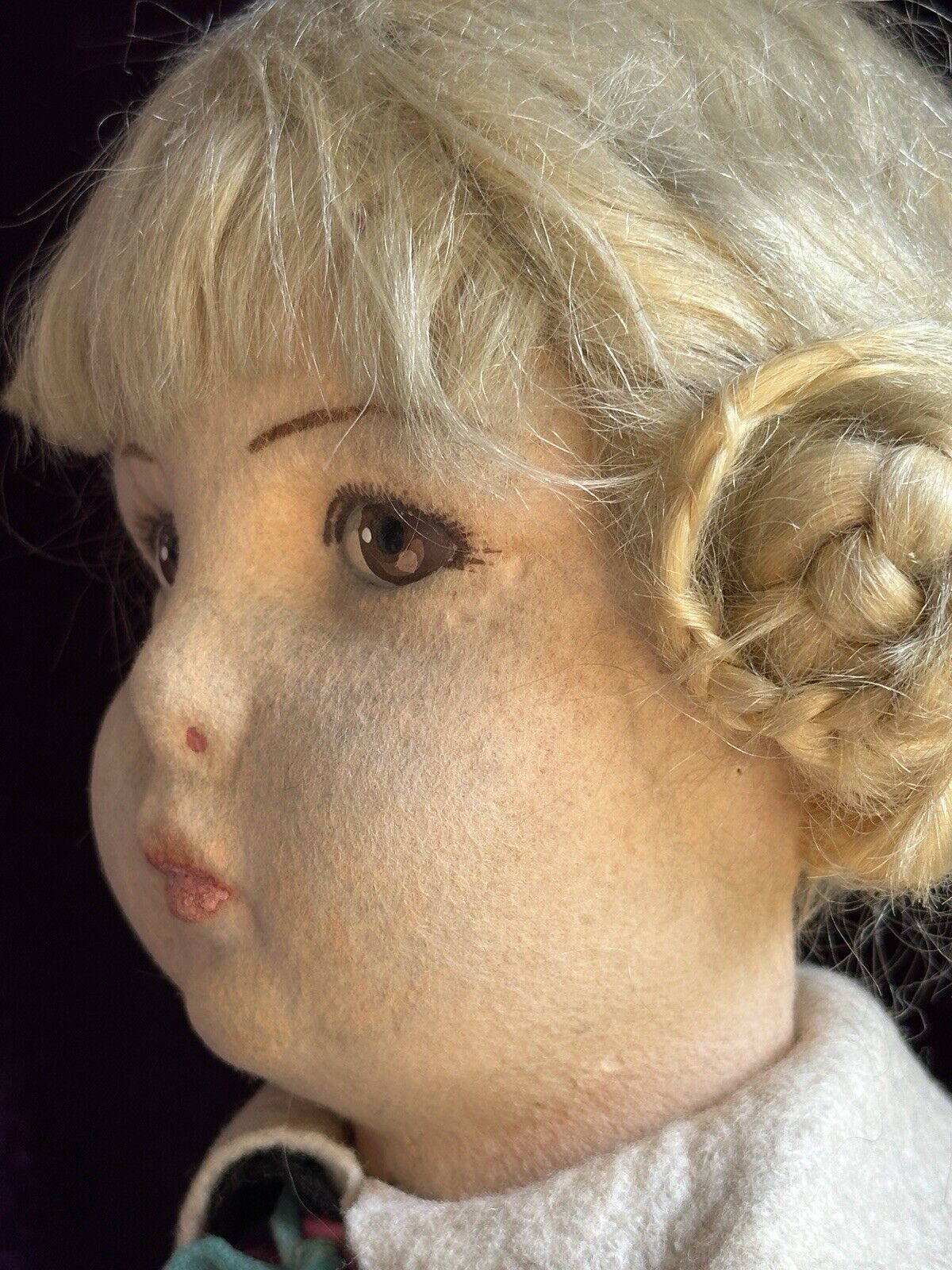 Large Vintage Early Italian 23” Lenci 109 Series Felt Cloth Girl Doll