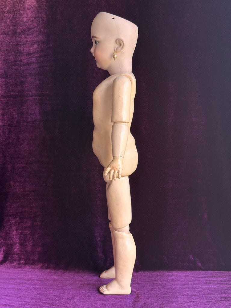 Antique German 24” Simon Halbig 1249 DEP SANTA Doll Bisque Head Marked Body