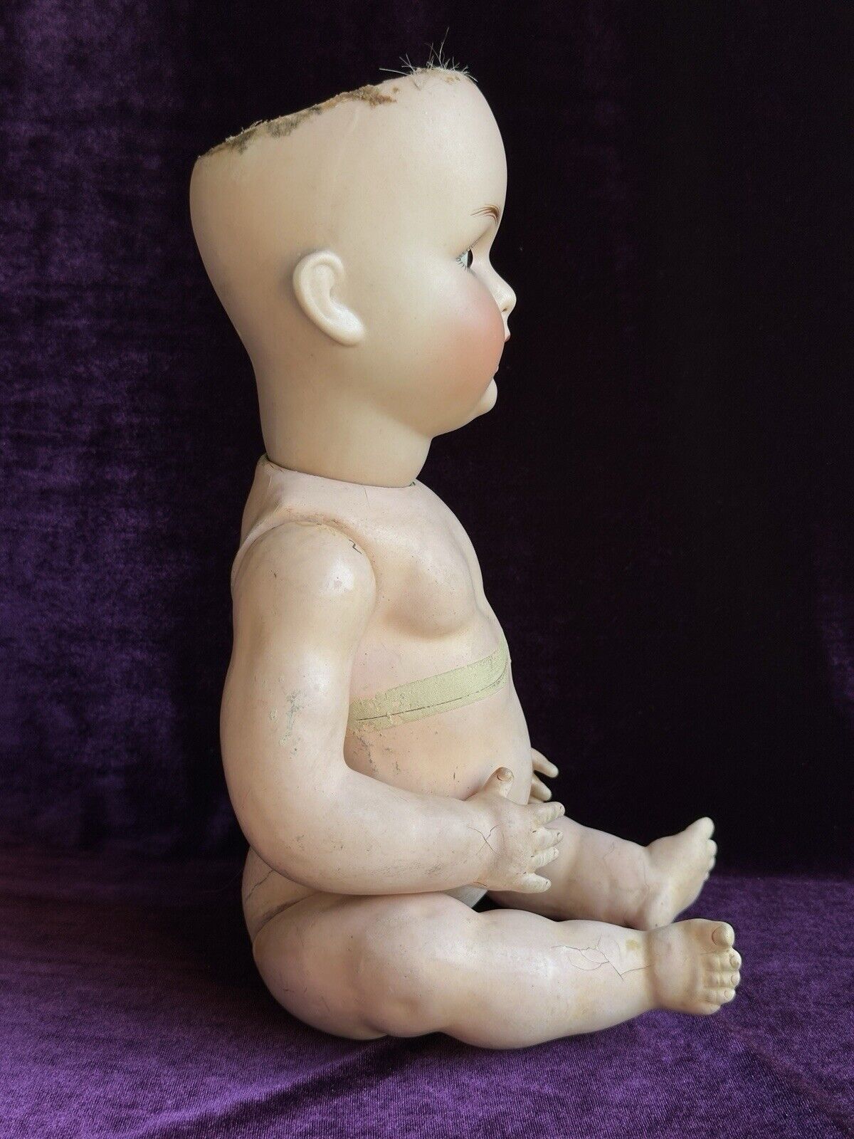 Antique German 16" Schuetzmeister & Quendt 201 Bisque Head Baby Doll