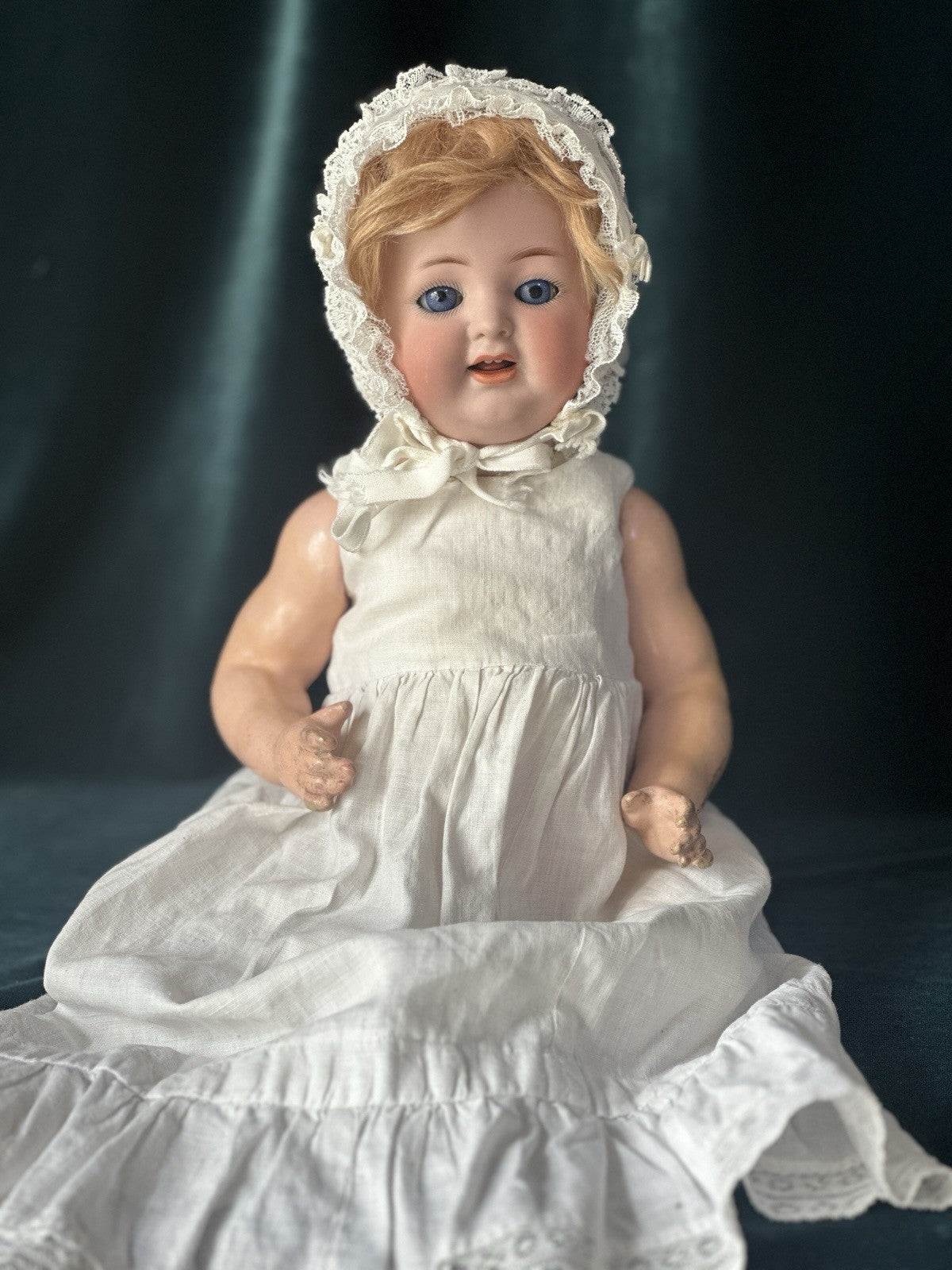Antique German Simon Halbig Mold 126 Baby 14” Doll Bisque Head Composition Body