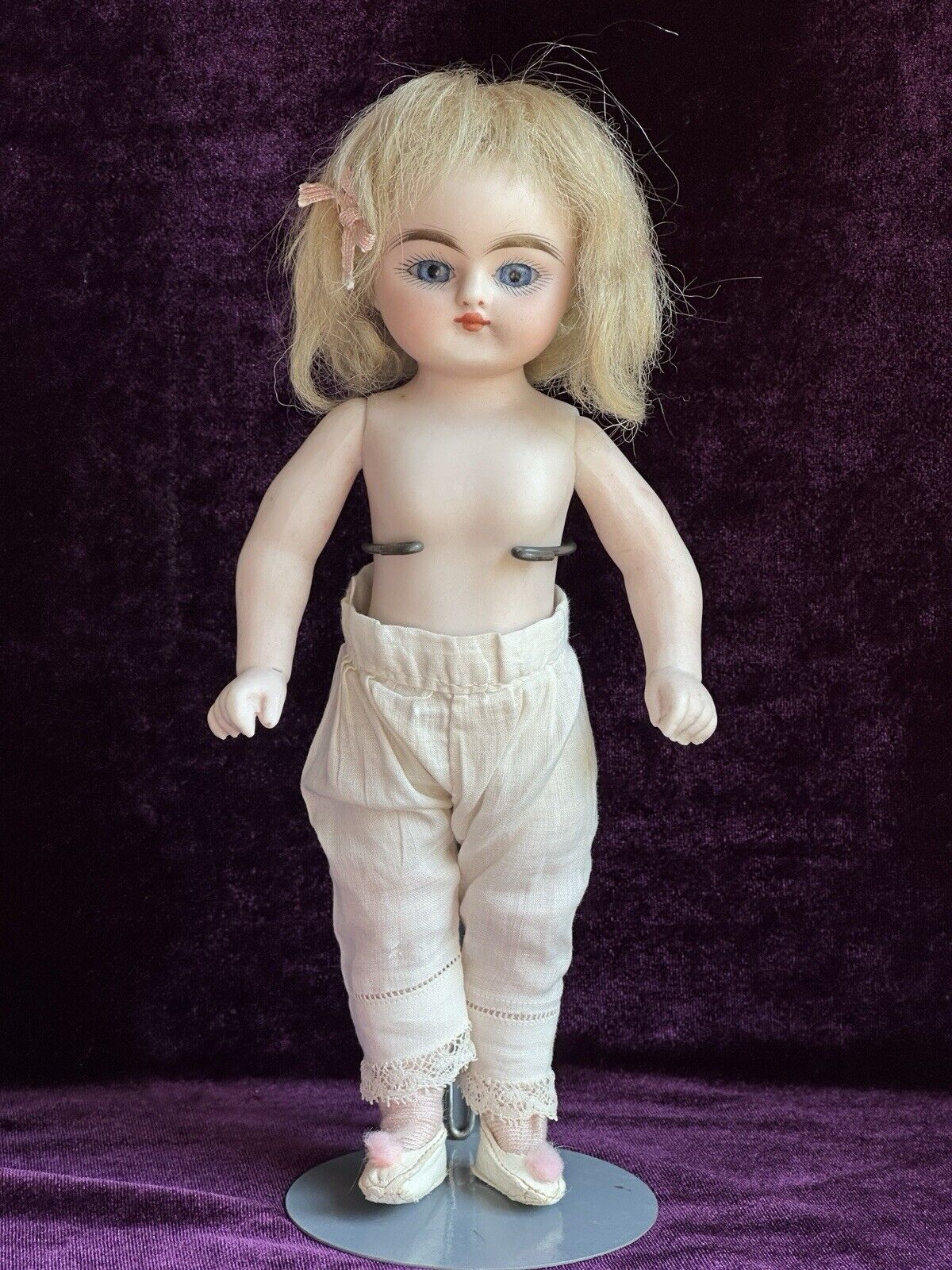 Antique German Large 8.75” All Bisque Kestner (?) Closed Mouth Barefoot Doll