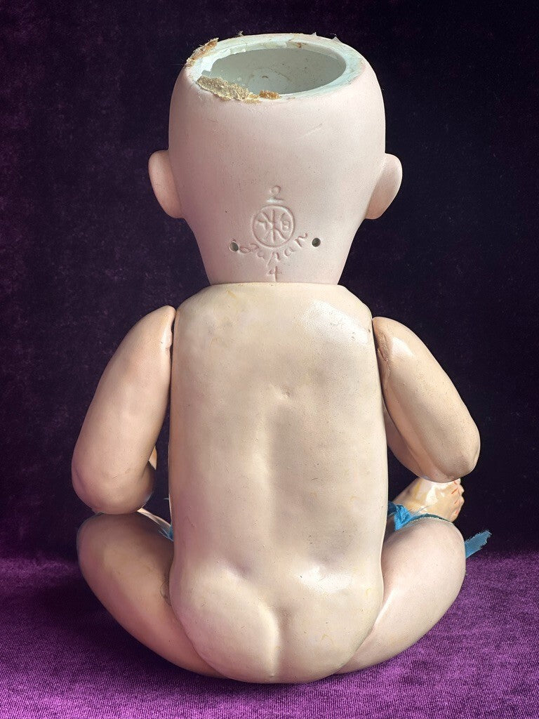 Antique Japanese 12.5” Morimura Brothers Asian Baby Doll with Original Outfit