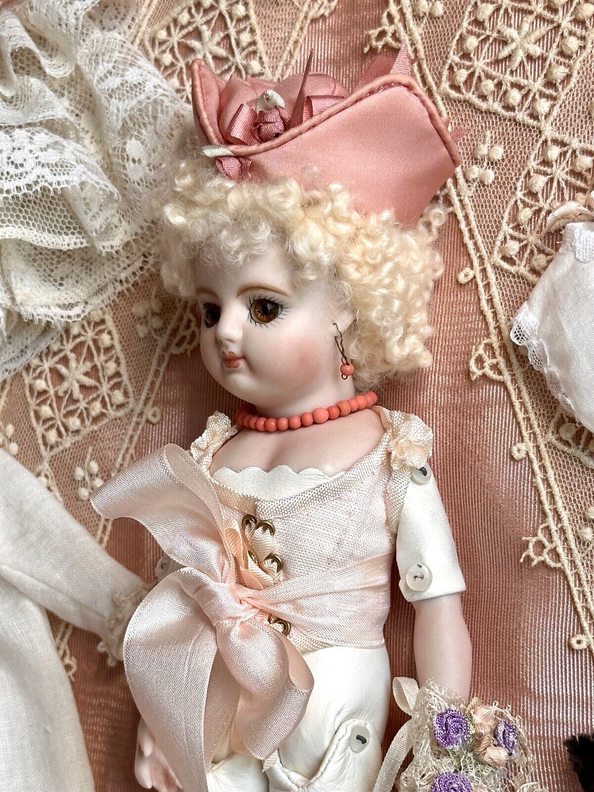 Artist Porcelain Reproduction of French François Gaultier Doll Presentation Box