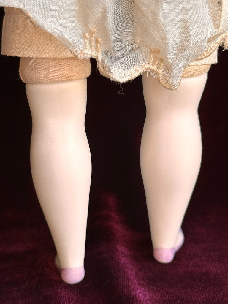 Vintage 16” Porcelain Parian China Pierced Ears Fashion Doll