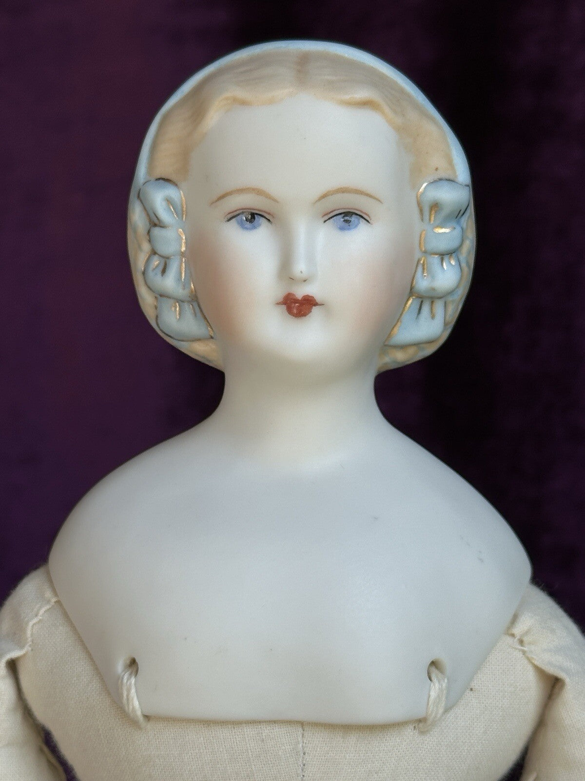 Vintage 16” Porcelain Victorian Reproduction of Parian Fashion Lady Doll