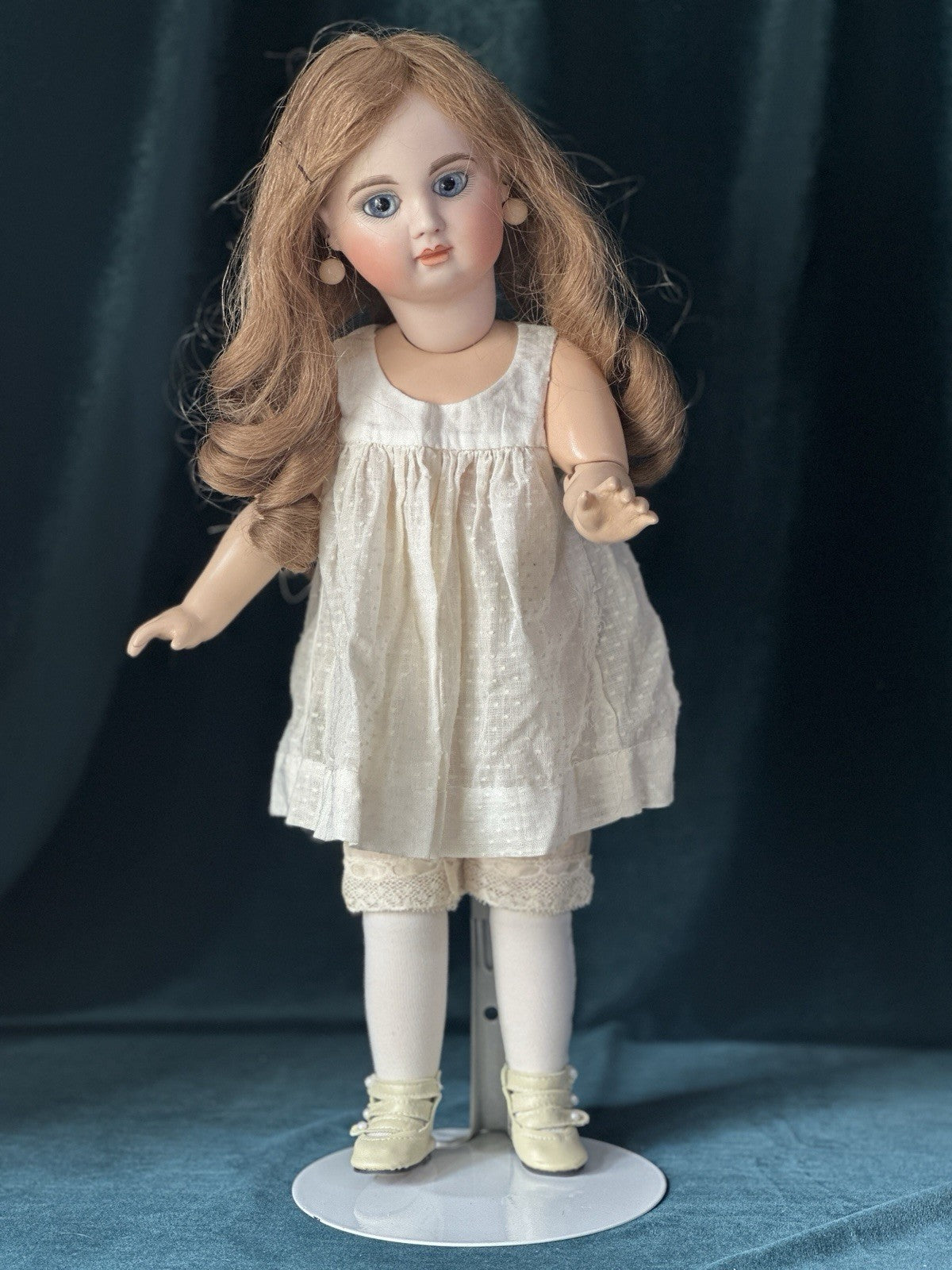 Reproduction of Antique French Bebe Tete Dep 18” Doll By Opal Butler