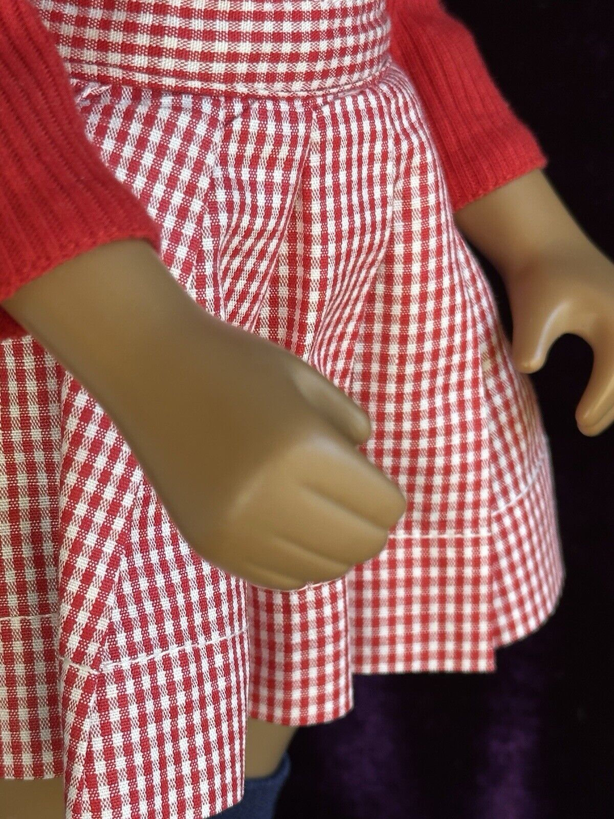 Vinyl Trendon Sasha Blonde Gingham Girl Doll England with Box Winter Outfit