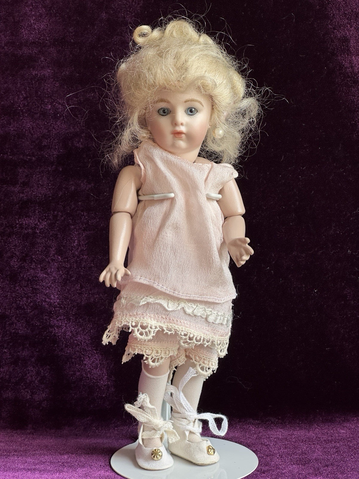 Miniature Porcelain 8” Reproduction of Antique French Bru Jne Doll