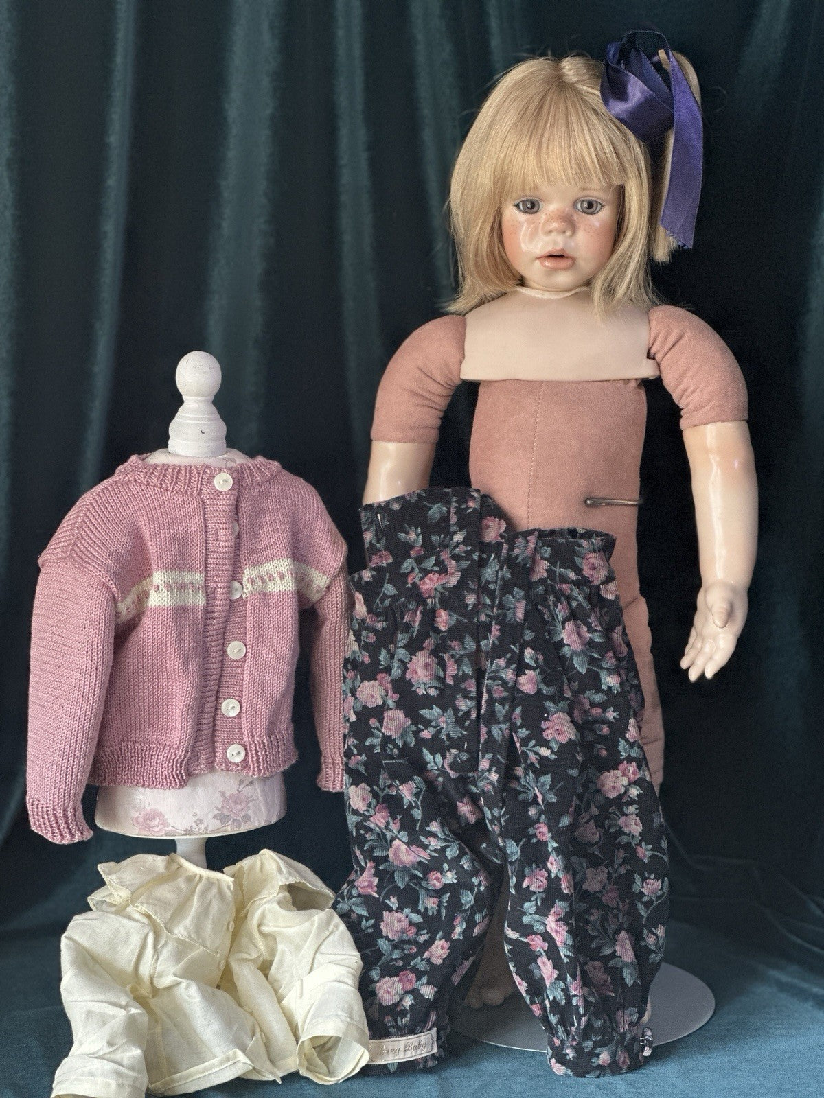 Collectible Artist Susan Krey Baby 24” Doll “Windy” Wax Over Porcelain LE 25