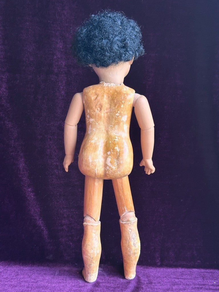 Rare Antique German 17" Armand Marseille 1894 Dep Dark Complexion Boy Doll