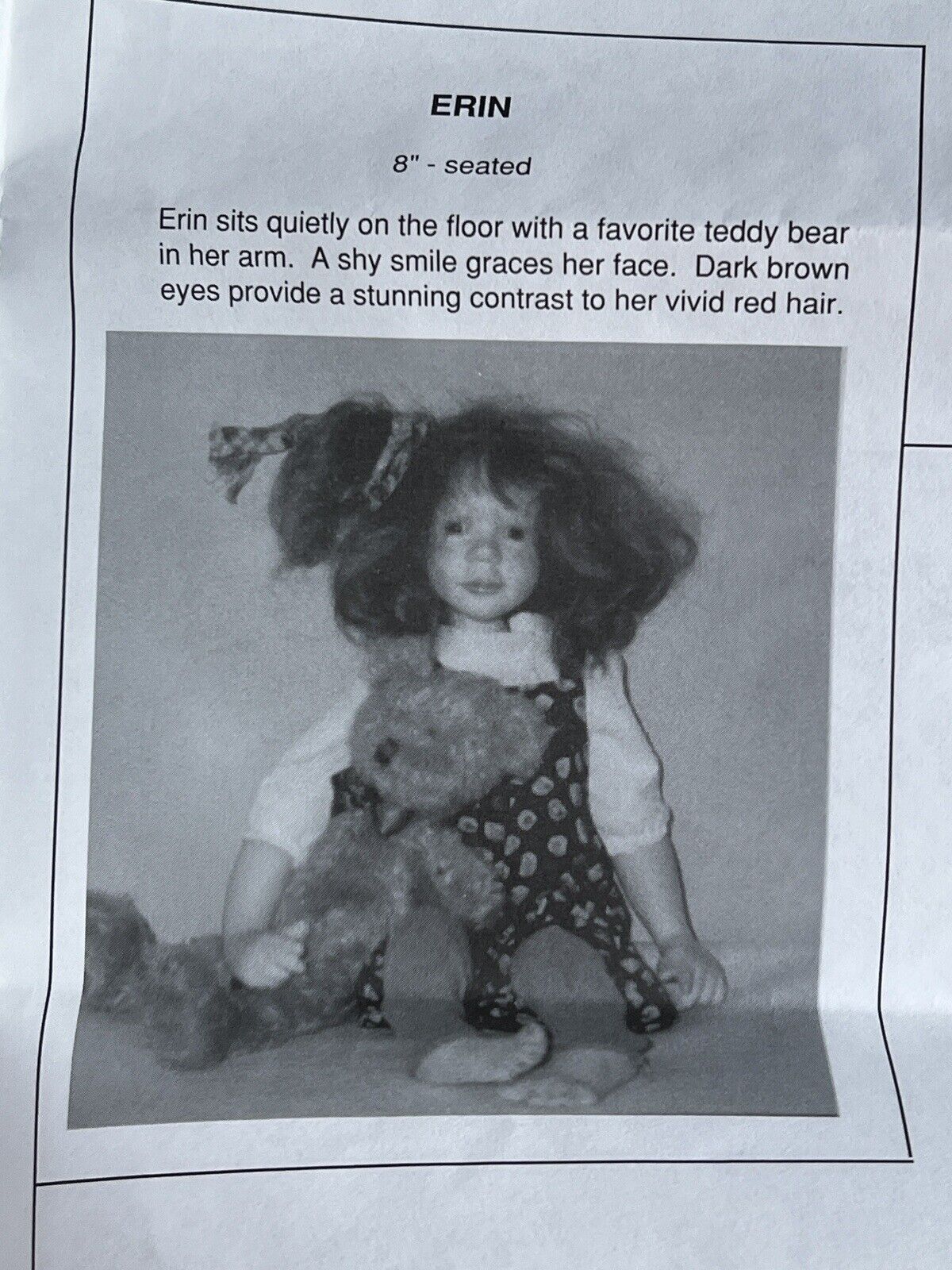 Collectible 14” Artist Doll Erin by Sandi McAslan LE 100