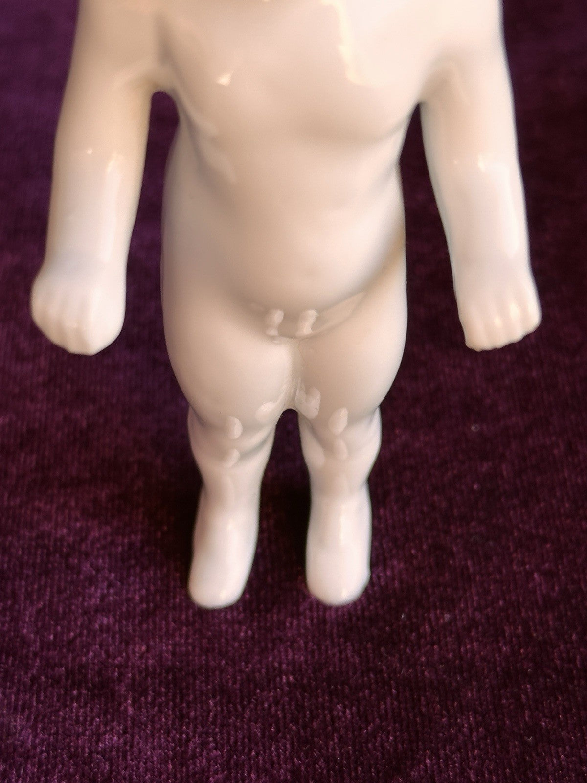 Antique German 4.125” Frozen Charlotte China Doll