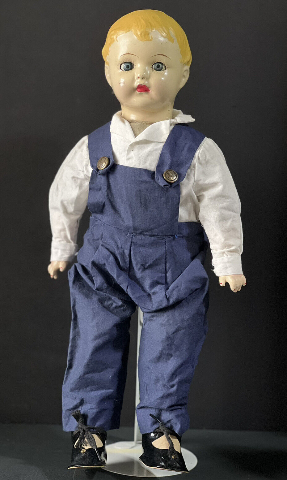 Antique 1920’s Composition Ideal Carrie Joy Character 18” Boy Doll Flirty Eyes