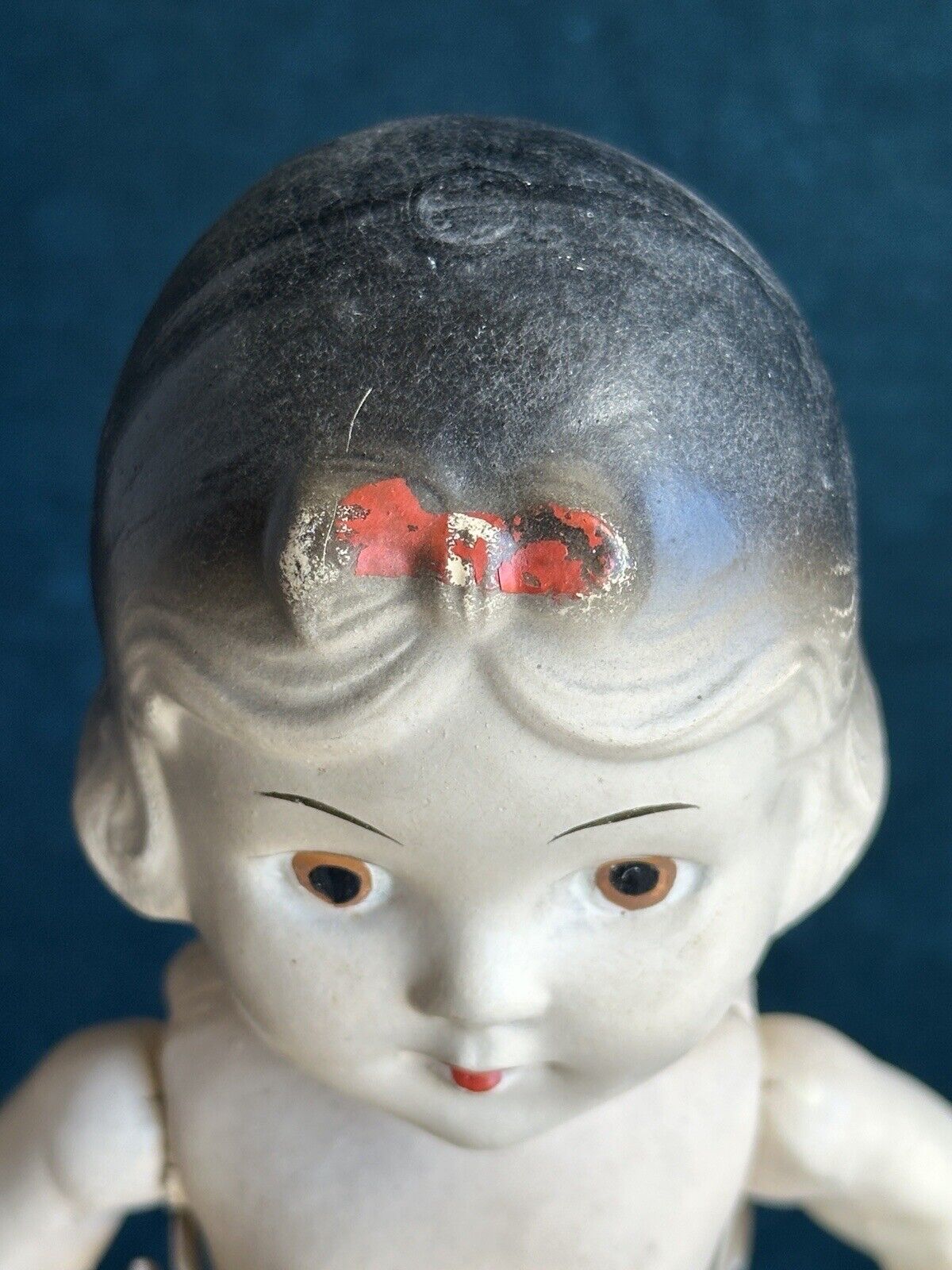 Antique Composition 13” Ideal Unmarked Snow White Doll in Original Dress