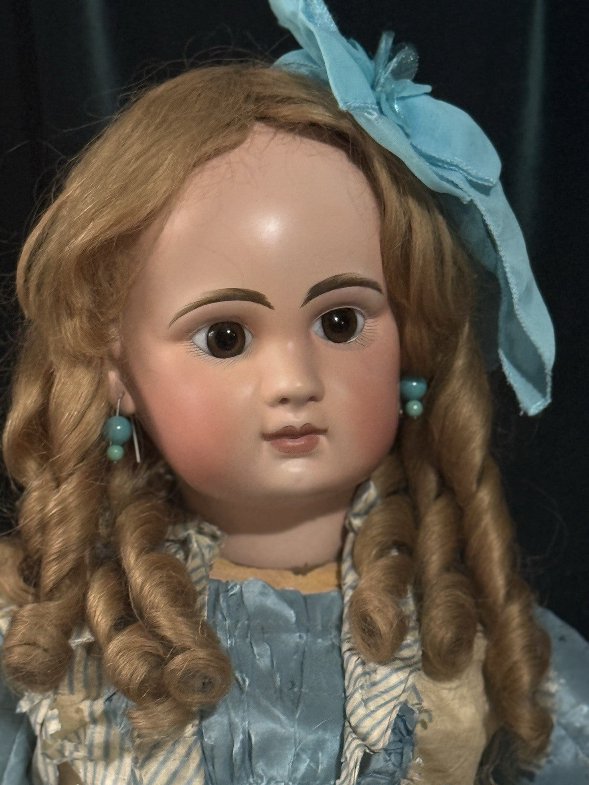 Antique French Tete JUMEAU 27” Doll Bisque Head Composition Body - Restored