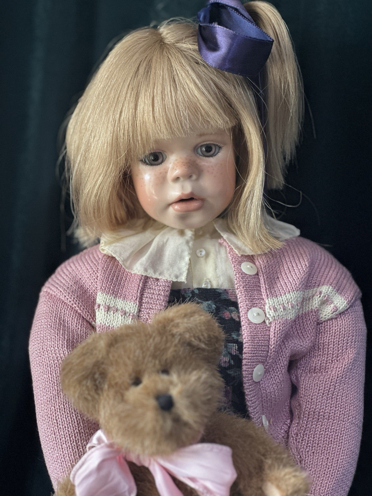 Collectible Artist Susan Krey Baby 24” Doll “Windy” Wax Over Porcelain LE 25