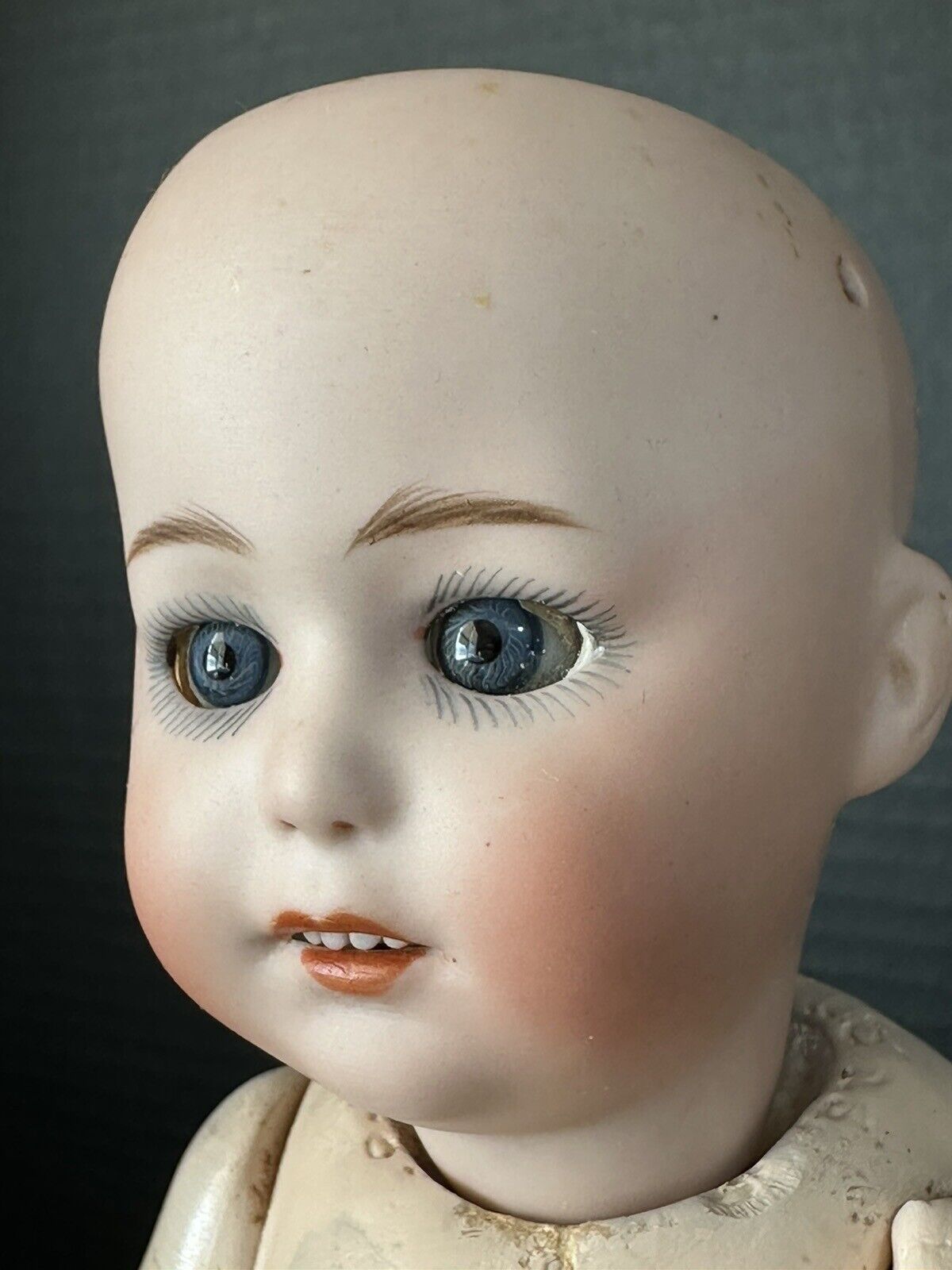 Rare Antique German Heubach Gebrüder Mold 10532 Bisque Head Character 9” Doll