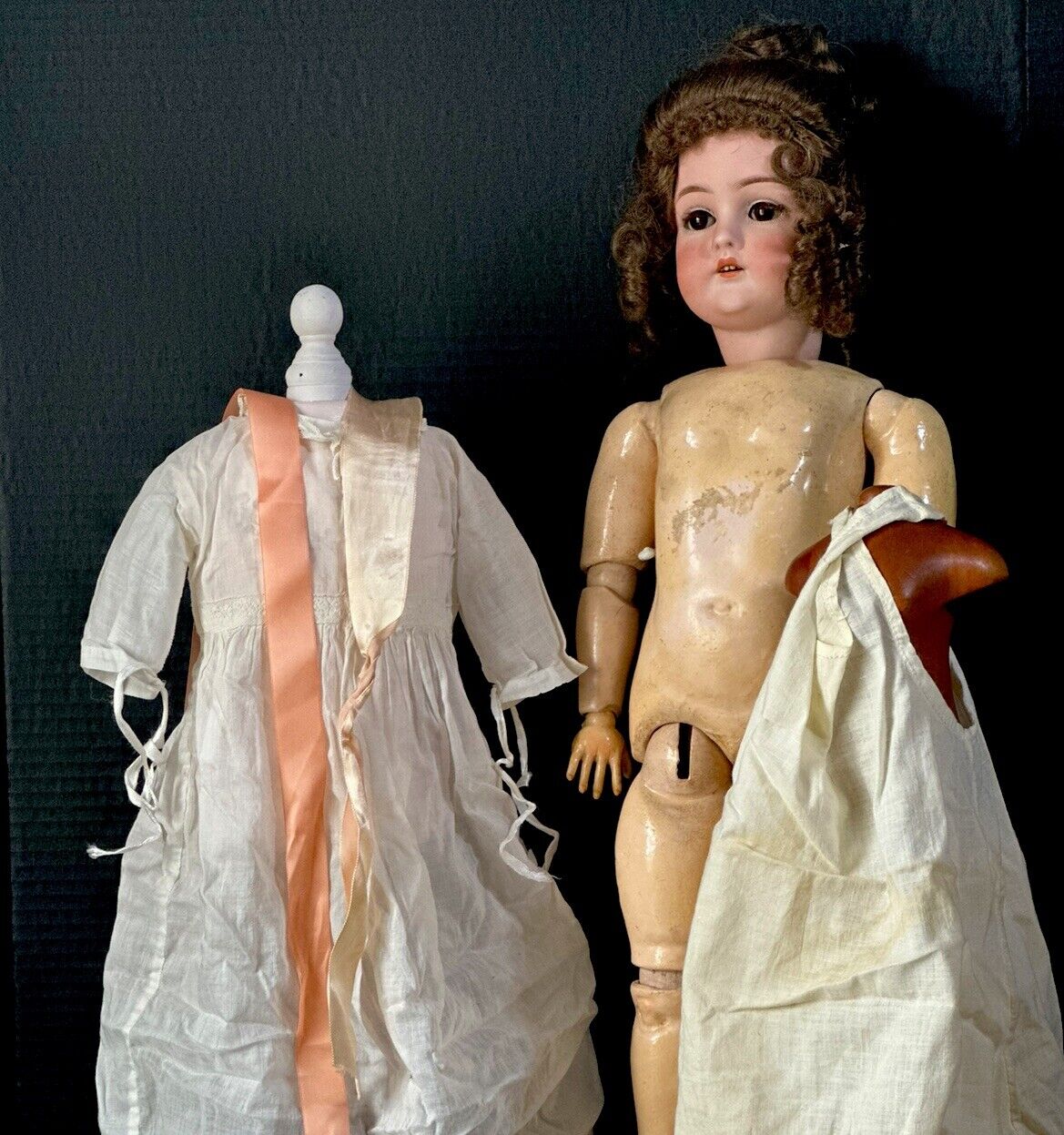 Antique German 22” Doll Pansy I Bisque Head Composition Body