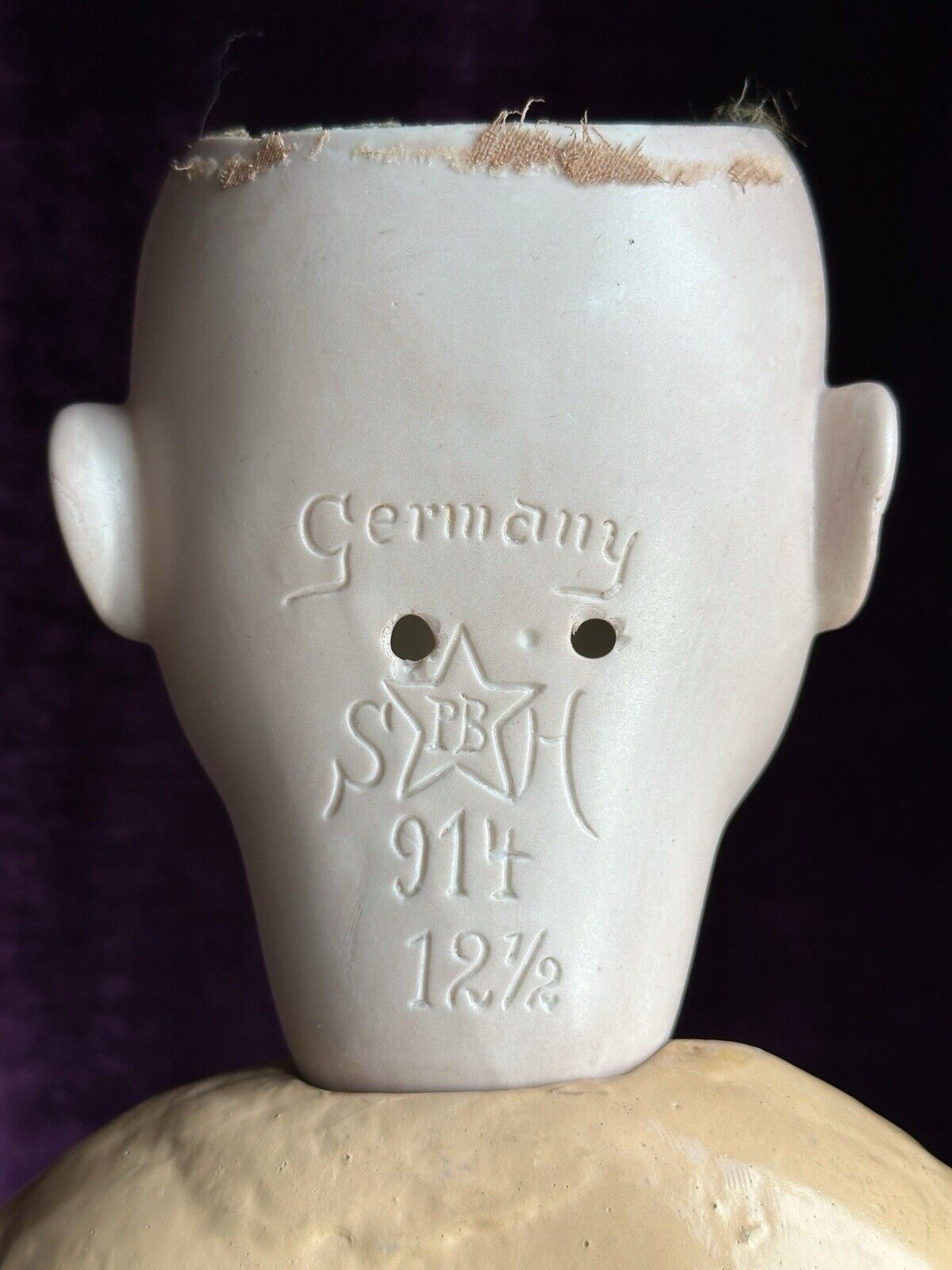 Antique German 28.5" Schoenau & Hoffmeister 914 Bisque Head Doll