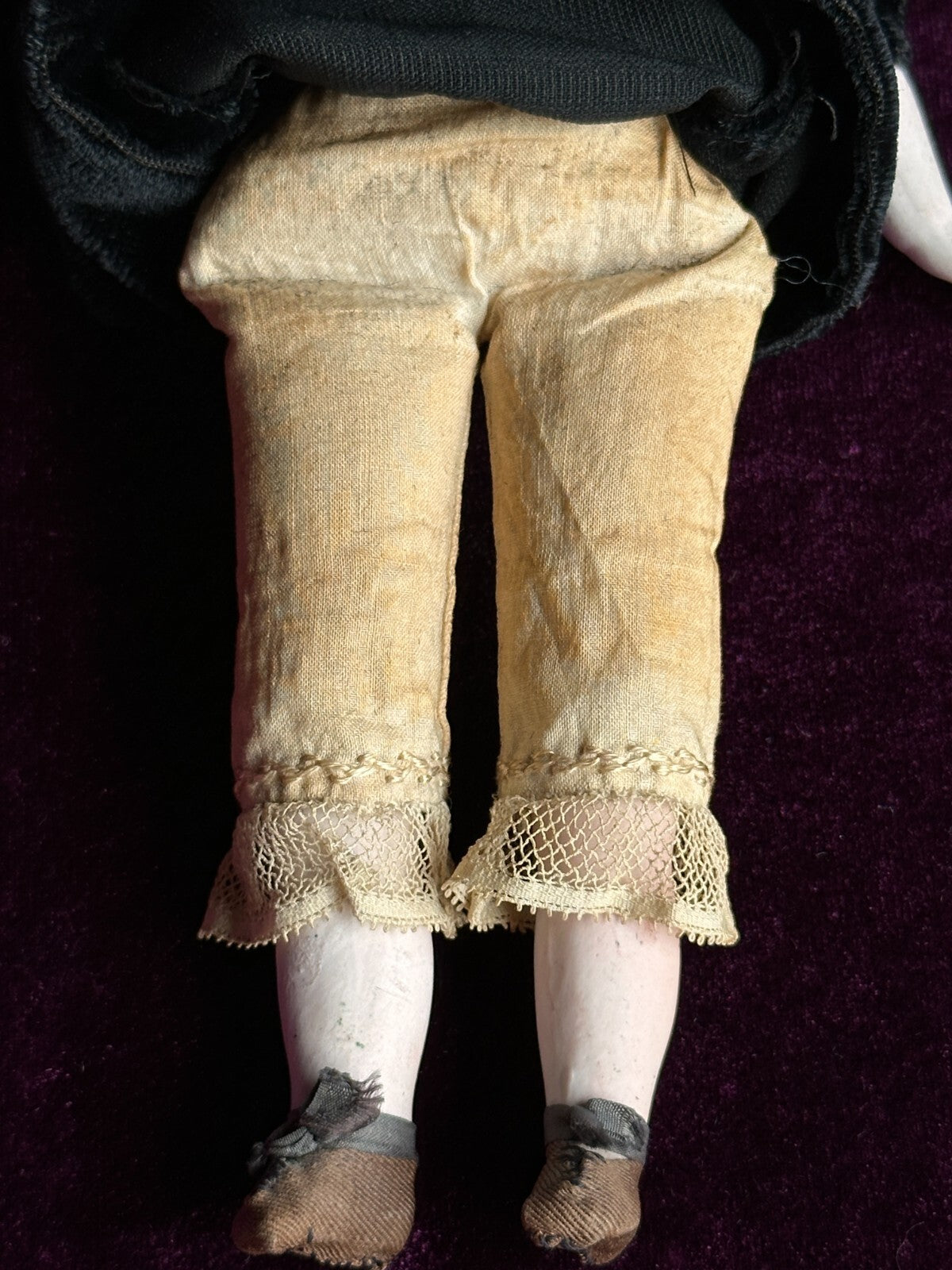 Antique German Miniature 8" Kling 131 Glass Eyes Molded Parian Bisque Child Doll
