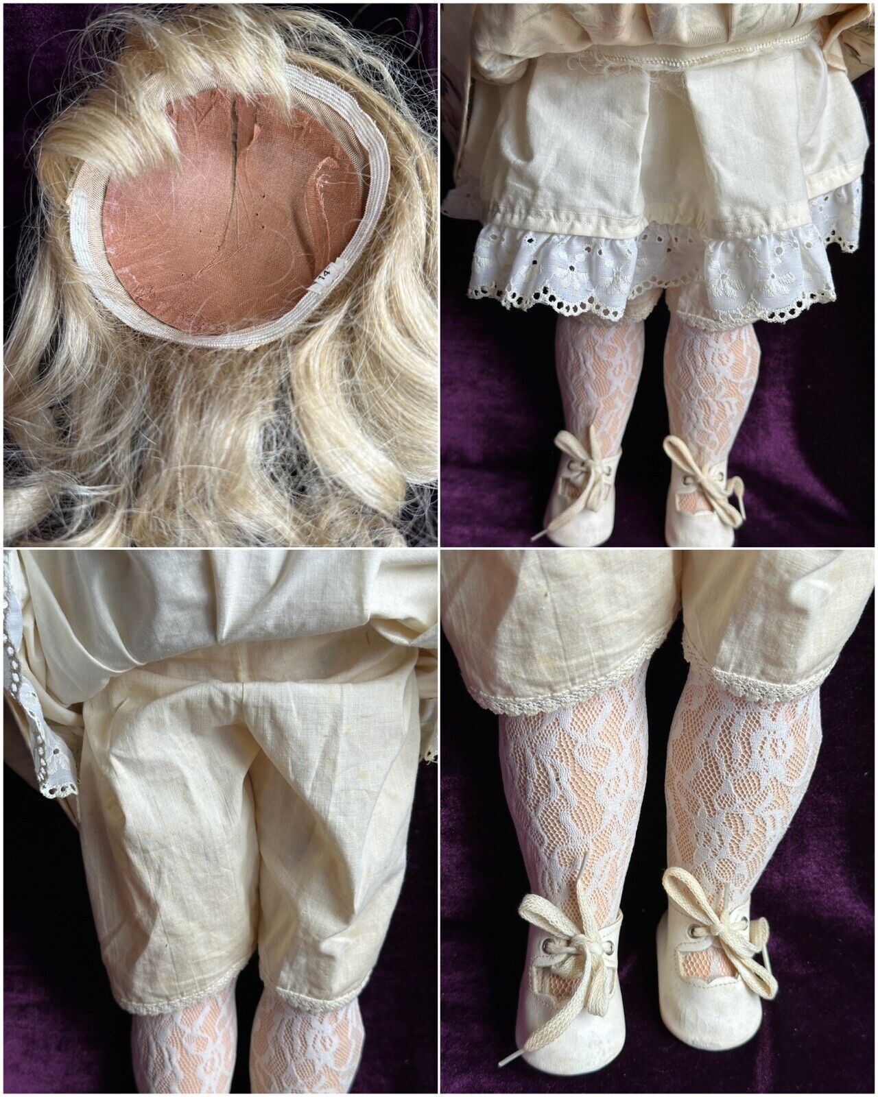 Antique German 28.5" Schoenau & Hoffmeister 914 Bisque Head Doll