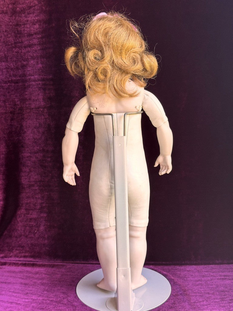 Vintage 1961 Bisque 21” Reproduction of Antique French Bru Circle Dot Doll