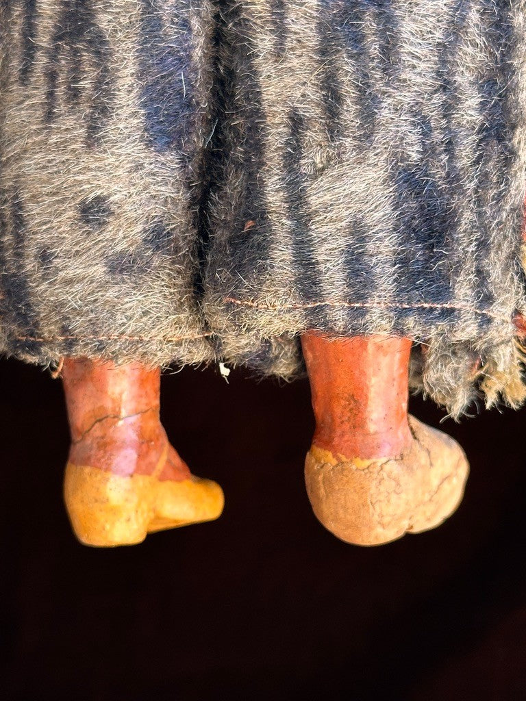 Antique German 13” Armand Marseille Native American Indian Bisque Head Doll