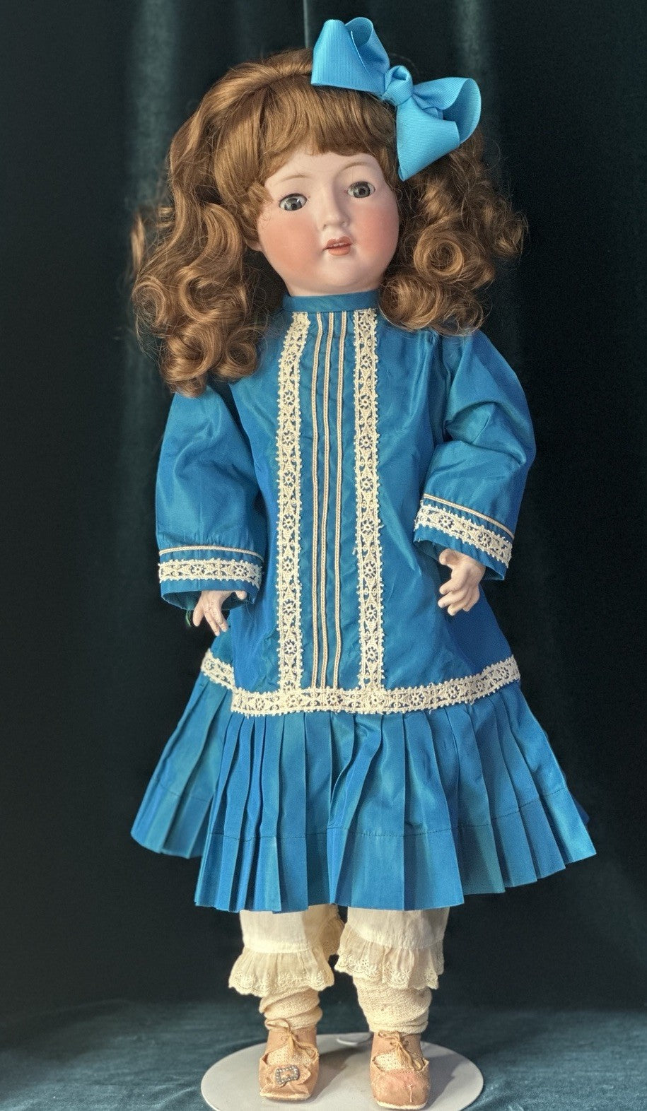 Antique German 24” Gebrüder Ohlhaver Revalo Bisque Head Doll