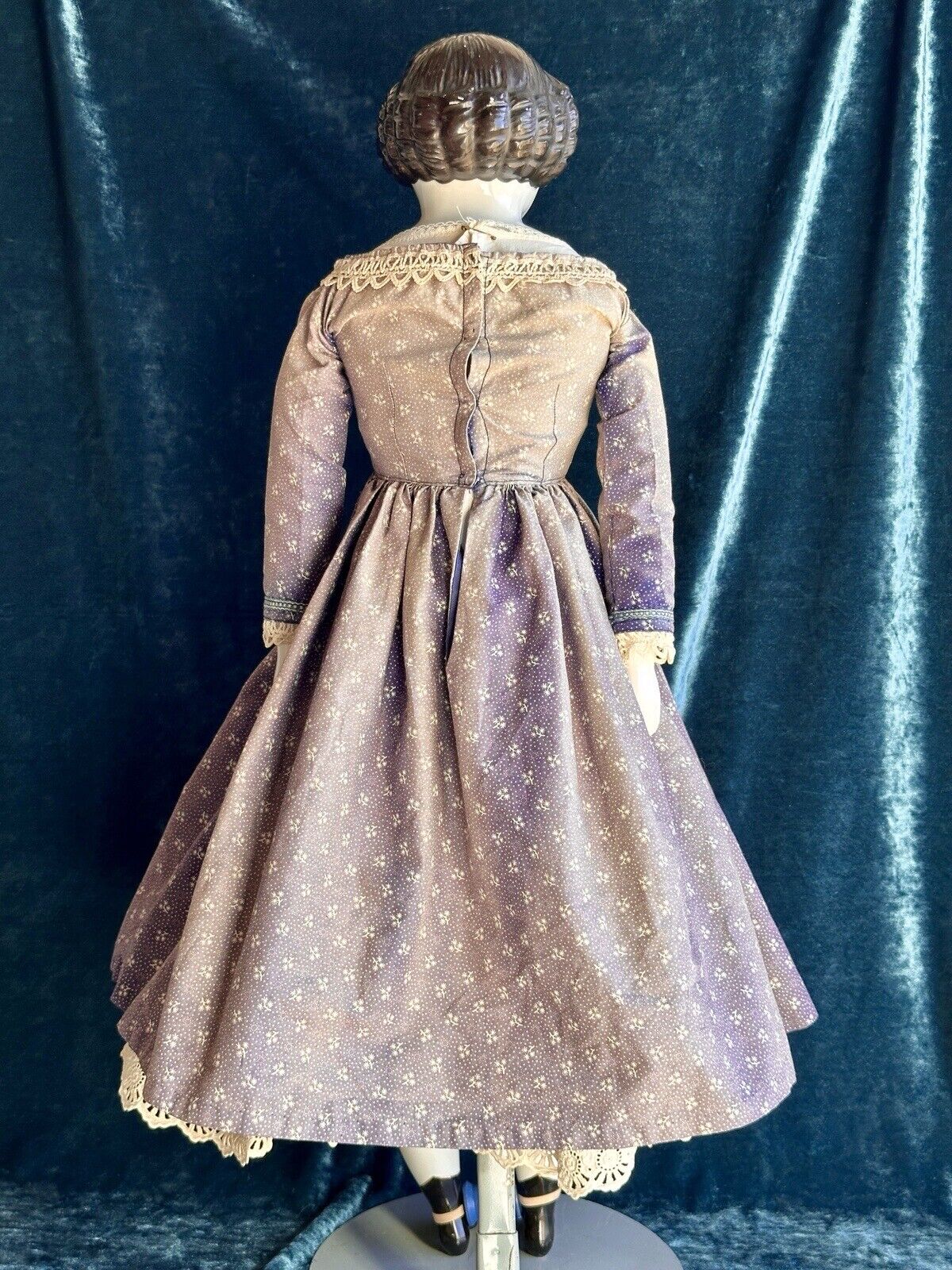 Large 31” Antique German Flat Top Highbrow China Shoulder Head Fashion Doll