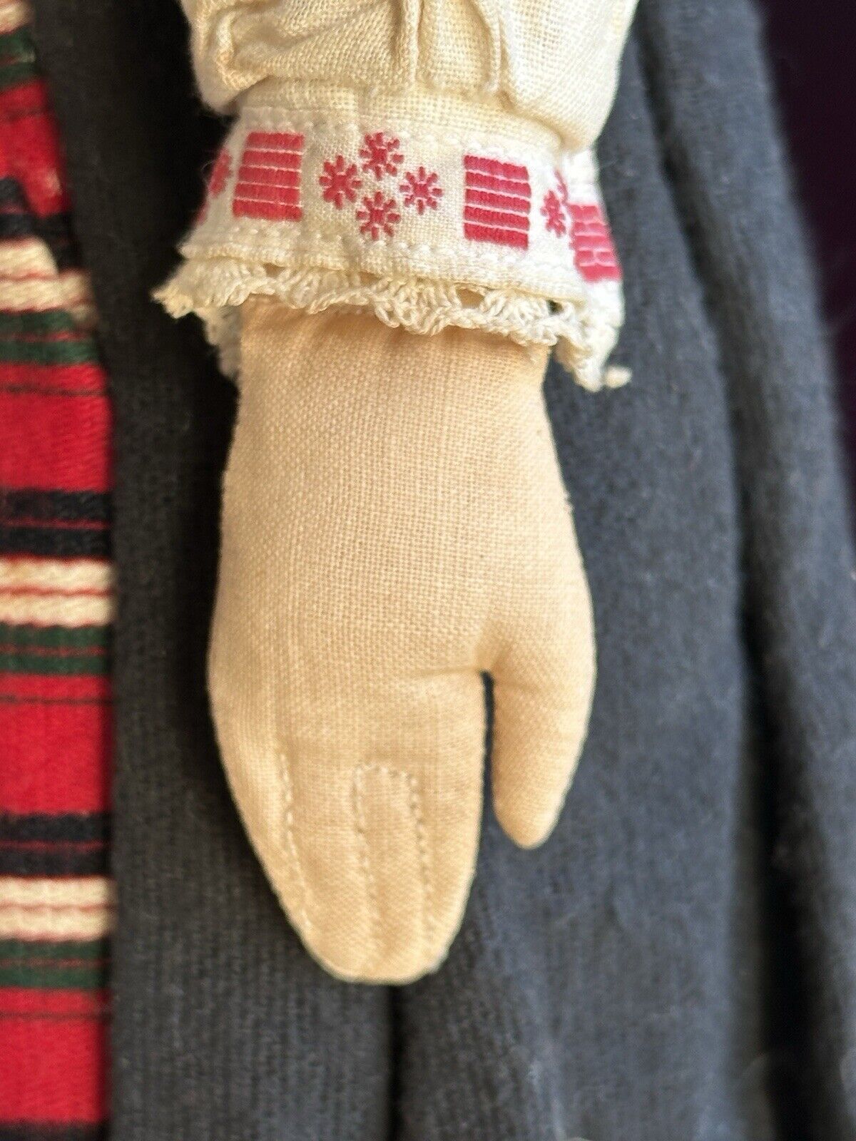 Antique European 24” Cloth Boudoir Style Greta Doll Made In Sweden