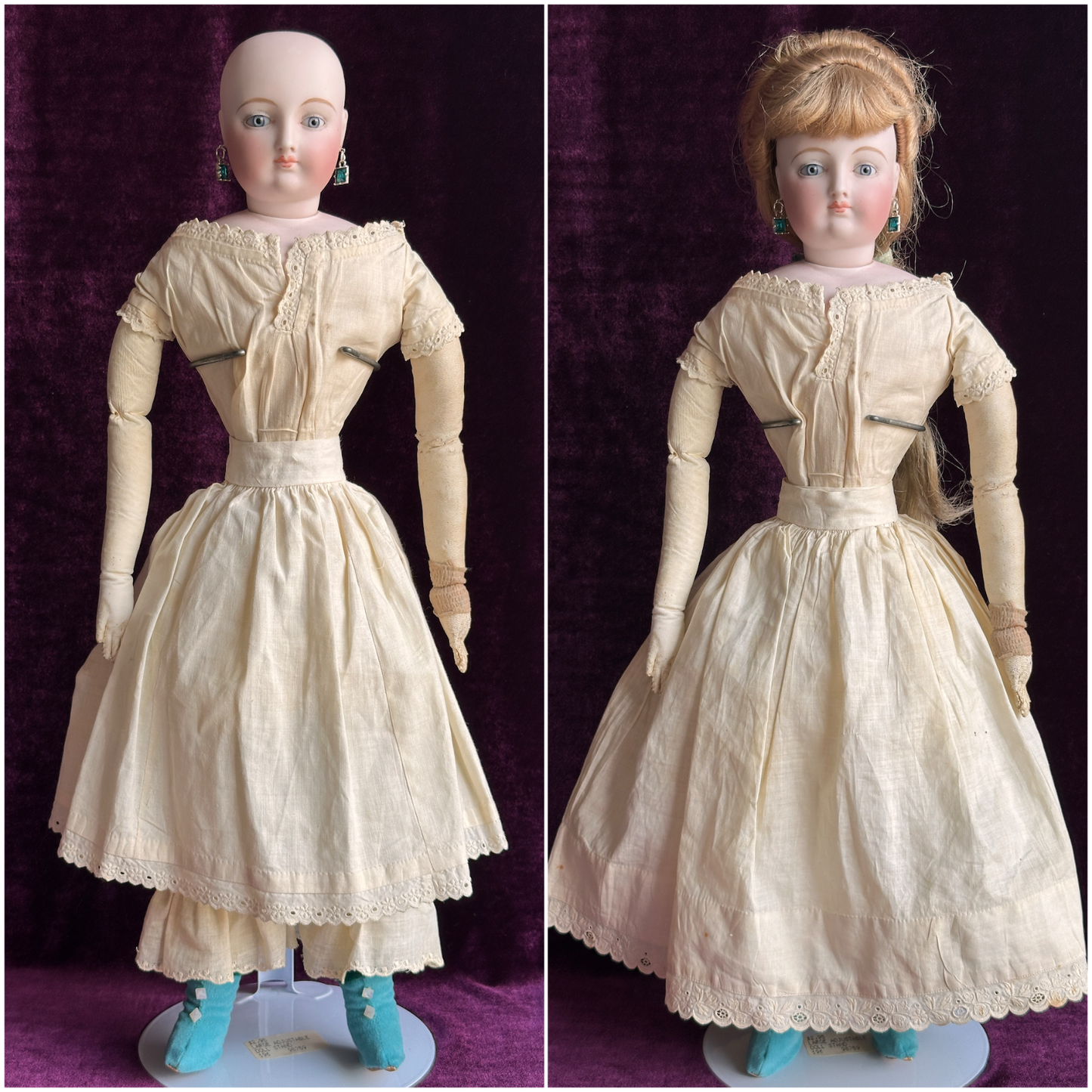 Antique French 19” Poupee Bisque Head Fashion Doll