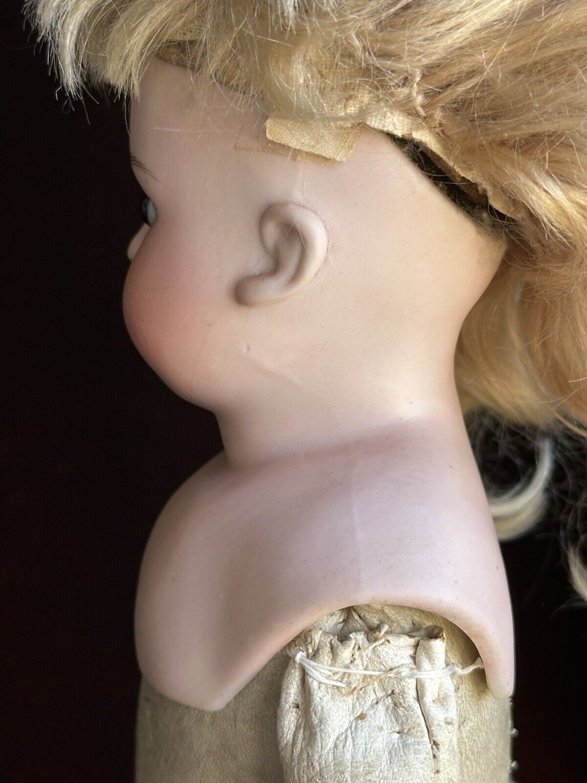 Antique German 14” Early Kestner Closed Mouth Bisque Shoulder Head Doll