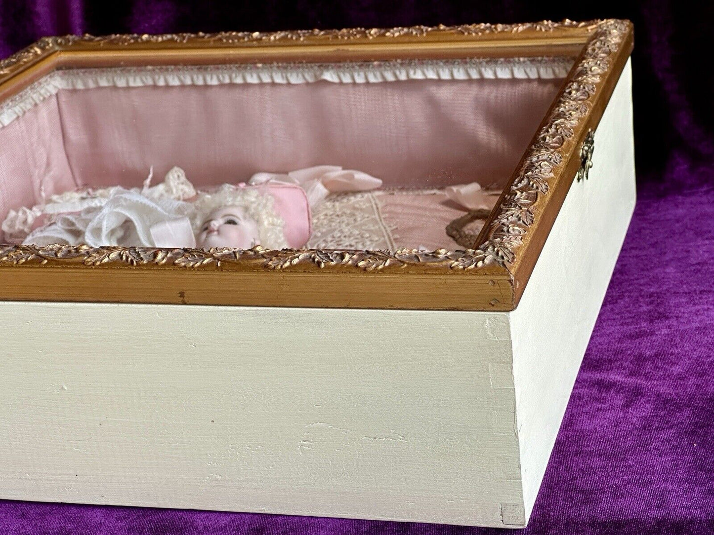 Artist Porcelain Reproduction of French François Gaultier Doll Presentation Box