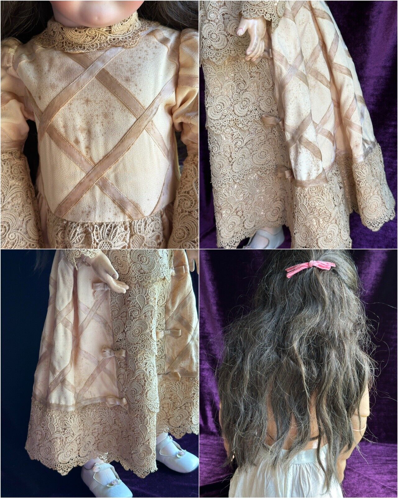 Large Antique German 31” Simon Halbig Heinrich Handwerck Bisque Head Doll