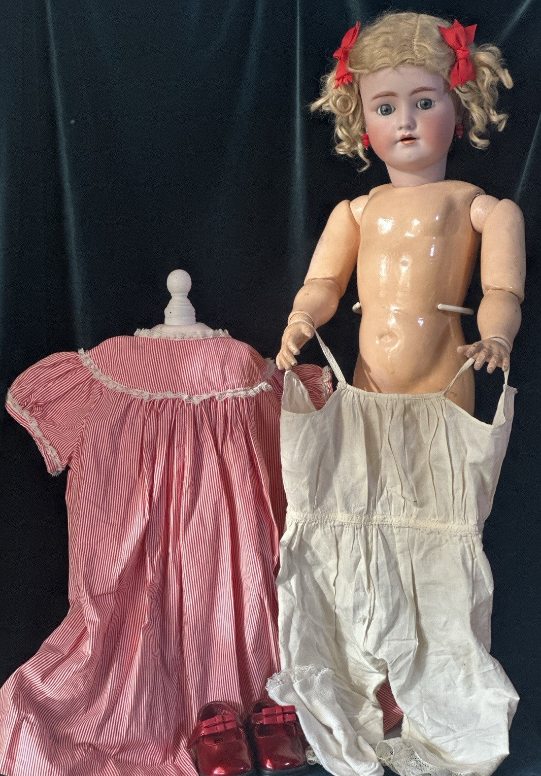 Antique German Simon Halbig Heinrich Handwerck Bisque Head 29” Doll