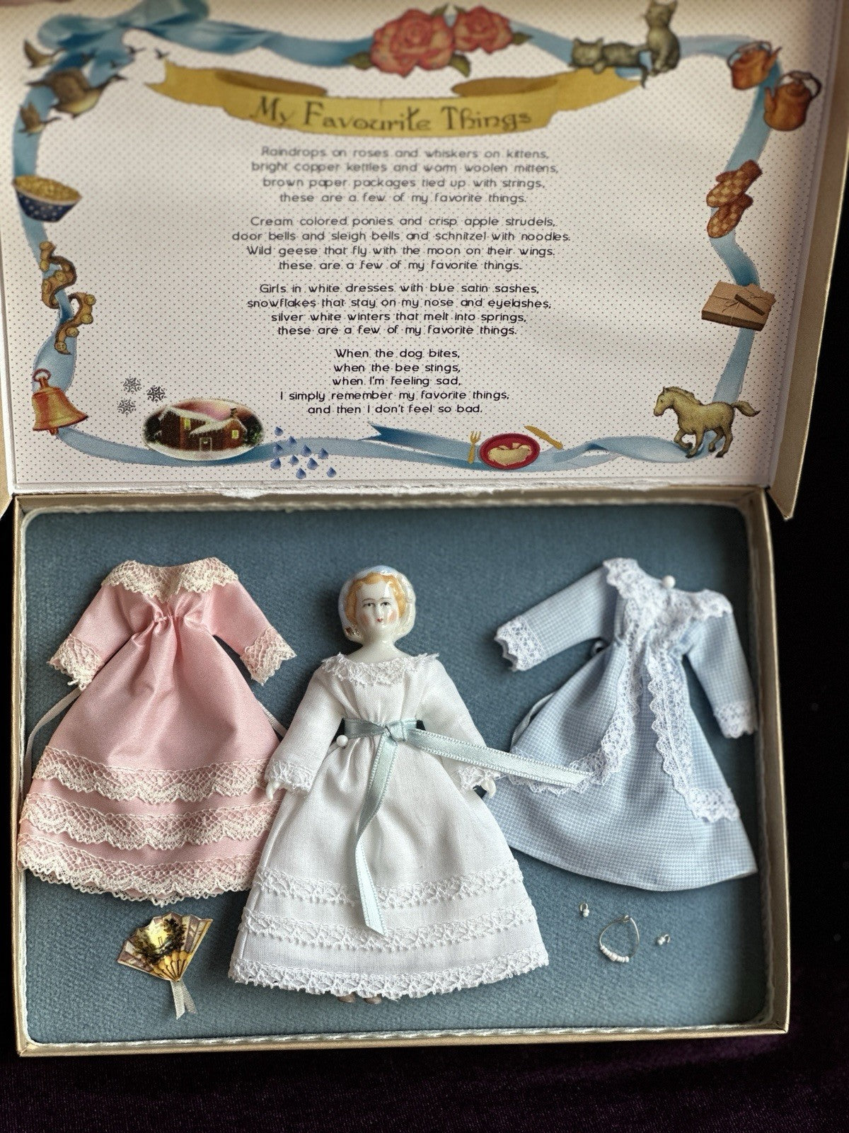 Collectible UFDC Porcelain Repro of China Doll by Rosemarie Snyder with Wardrobe