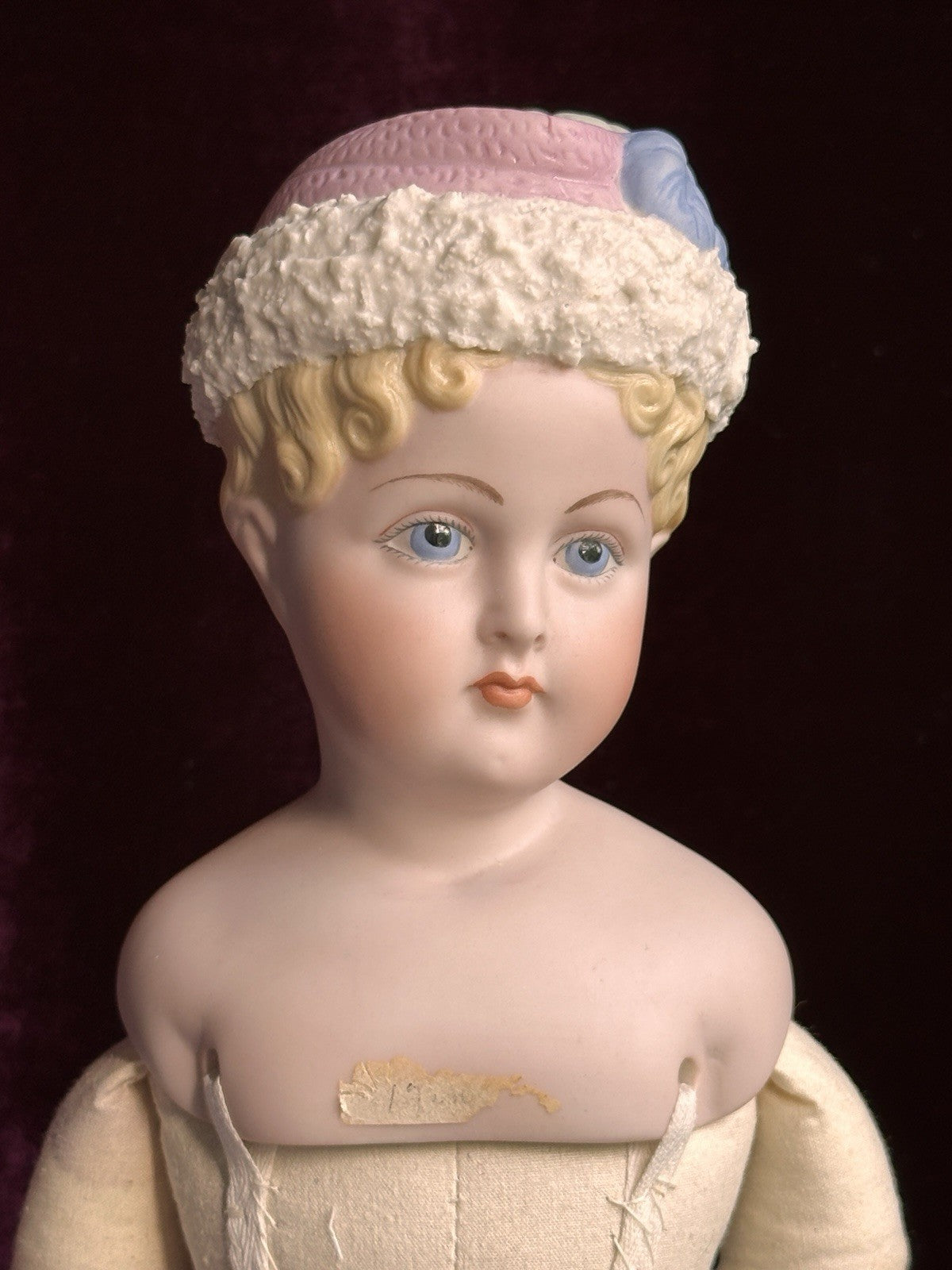 Rare Vintage 17.25” Artist Repro Porcelain Antique German Parian Style Doll