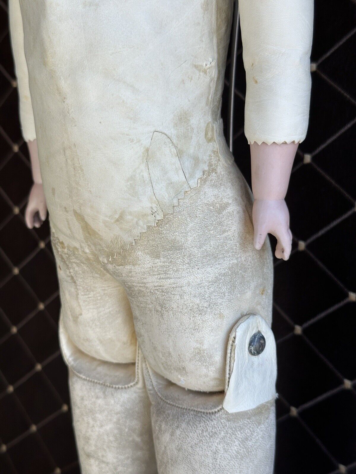 Large Antique German 27” Kestner Turned Bisque Shoulder Head Doll