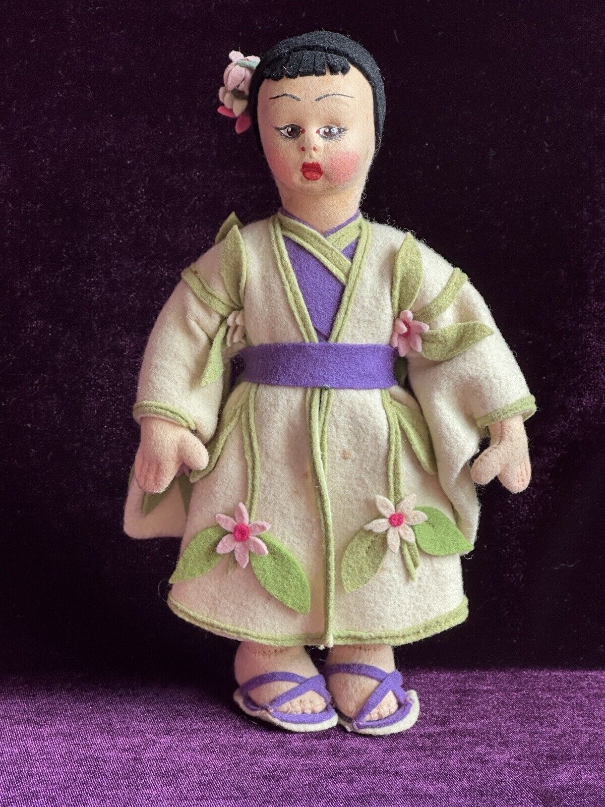Vintage 8” Italian Lenci Mascotte Oriental Asian Miniature Doll