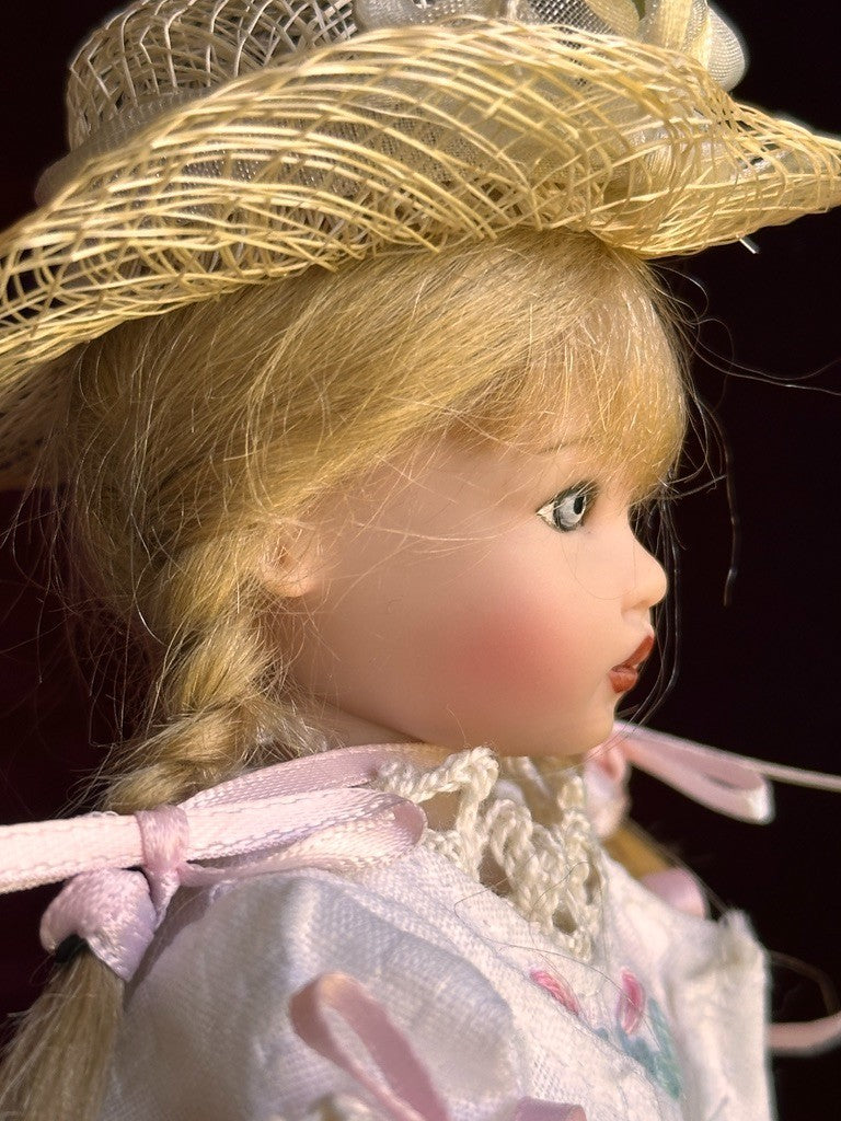 Collectible 7.5” Vinyl Pink Ribbon Riley Doll by Helen Kish LE 1000 Redressed
