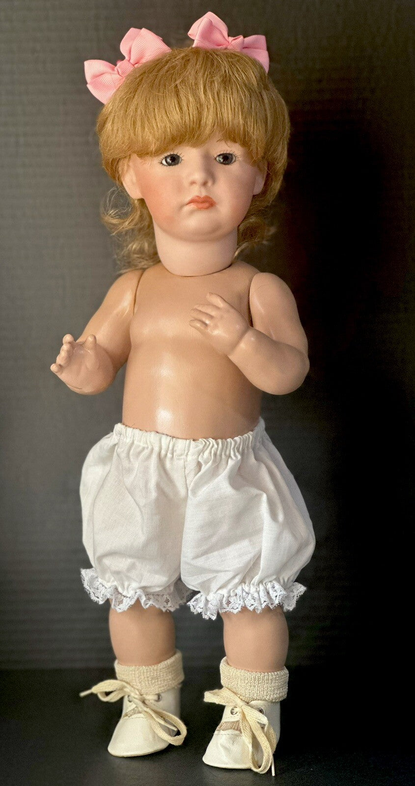 Artist Reproduction of Gebruder Heubach 7246 Pouty Face Character 19” Doll