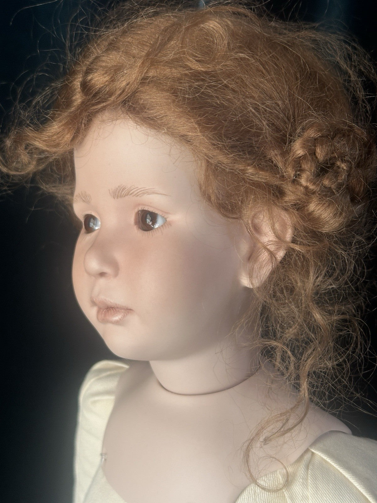Collectible Artist 22” Porcelain Doll “Moni” by Ruth Treffeisen LE 1/100 COA
