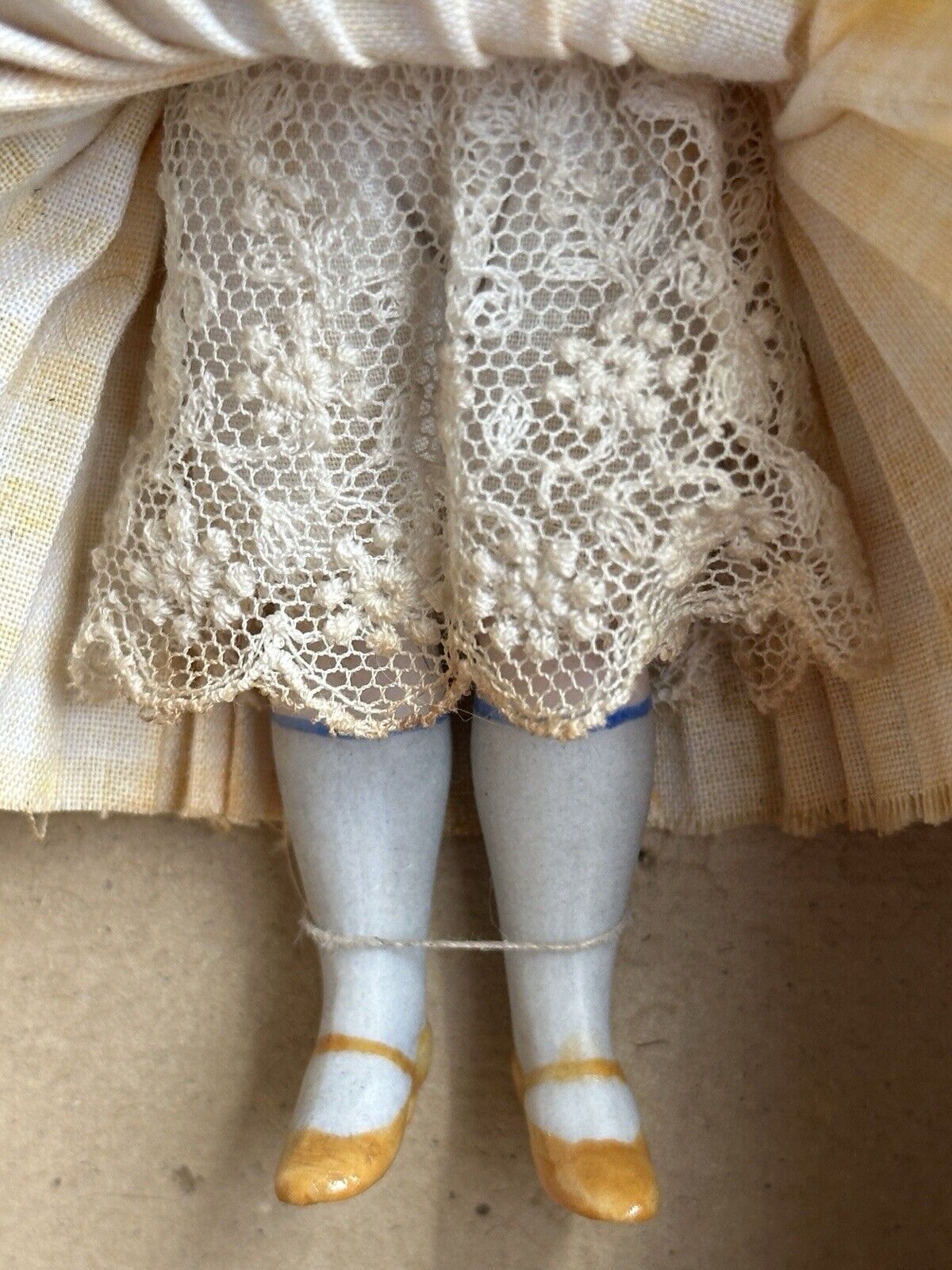 Rare Antique German Hertwig All Bisque Googly/Surprised Eyes Doll in Box